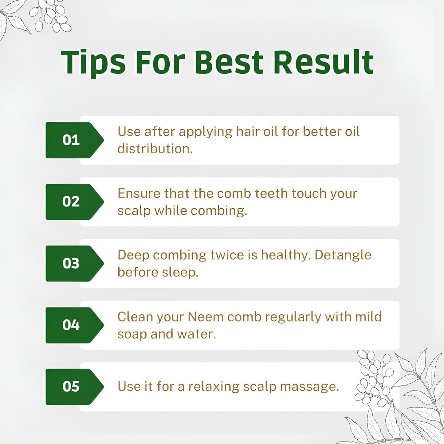 neem wooden comb for hair