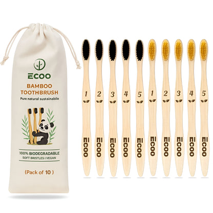 Plastic-Free Bamboo Toothbrush For Cleaner Teeth & Sustainable Living
