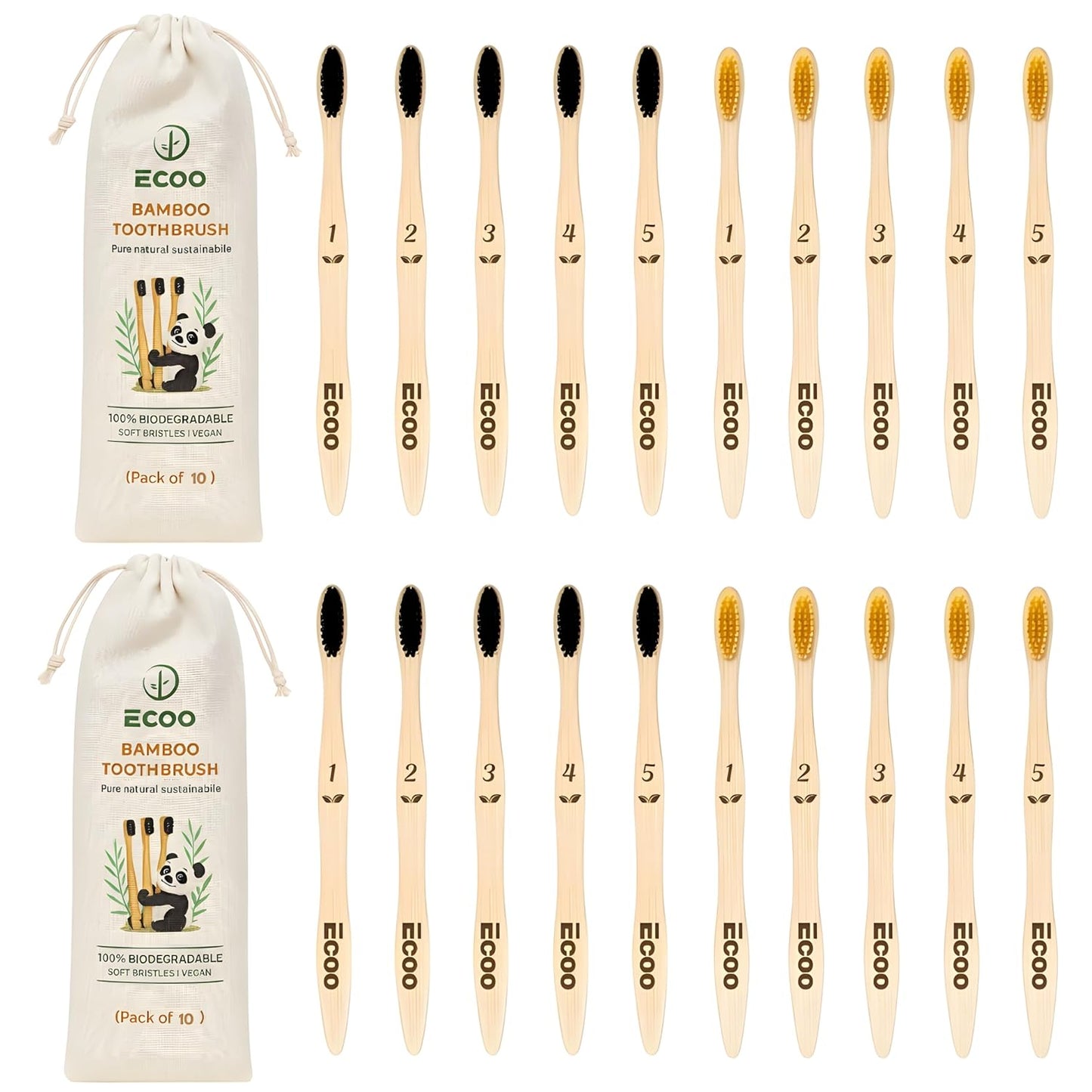 Plastic-Free Bamboo Toothbrush For Cleaner Teeth & Sustainable Living