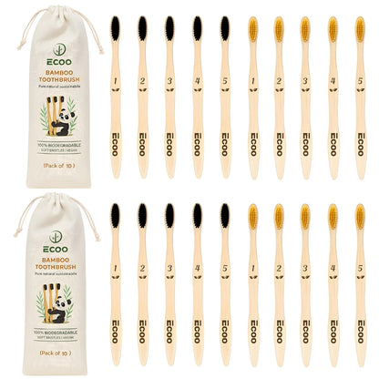 Plastic-Free Bamboo Toothbrush For Cleaner Teeth & Sustainable Living