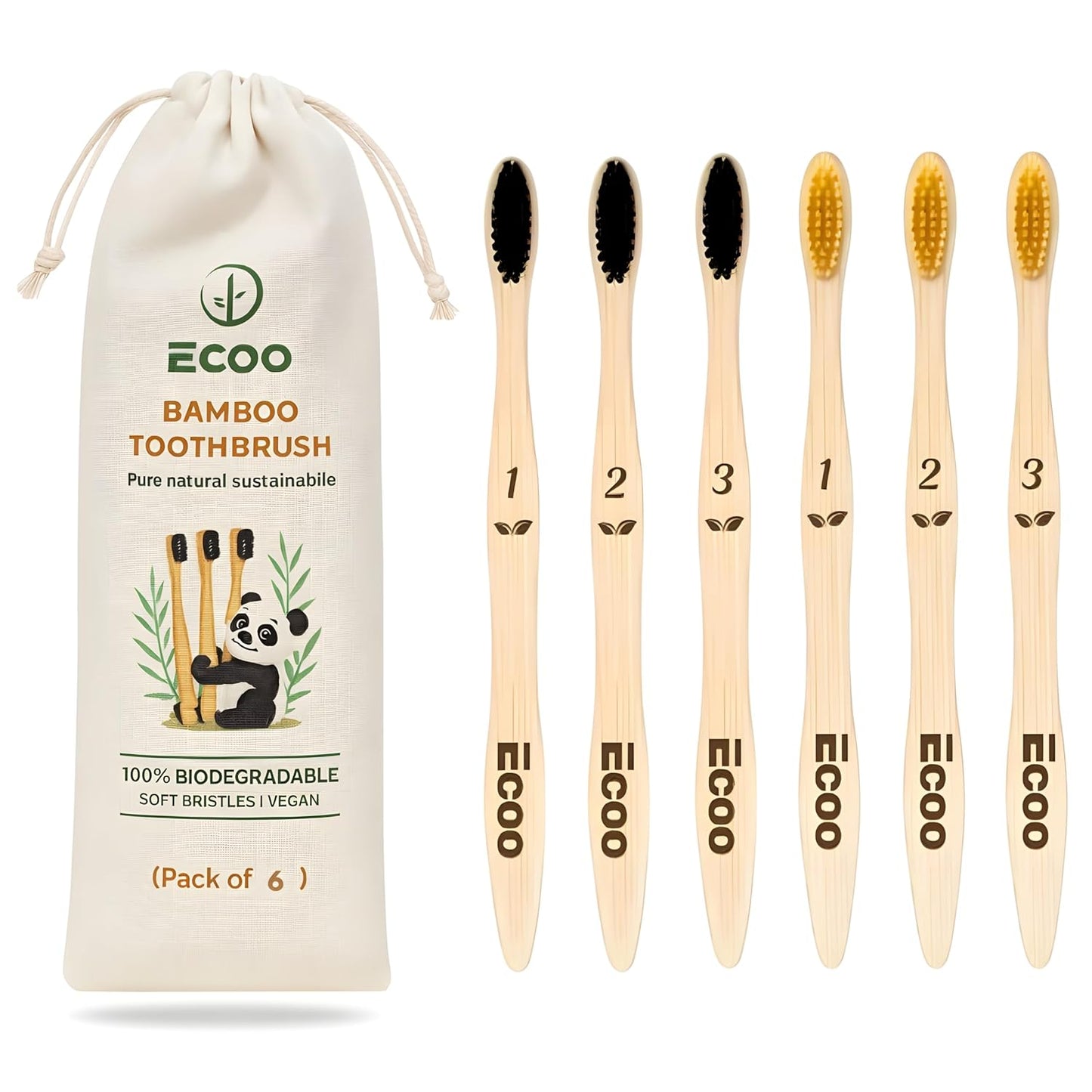 Plastic-Free Bamboo Toothbrush For Cleaner Teeth & Sustainable Living