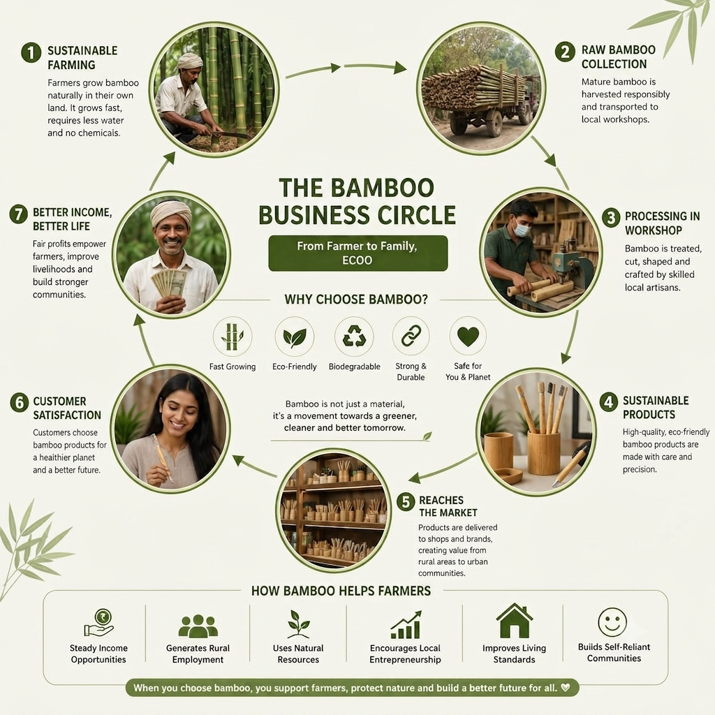 Organic Bamboo Tongue Cleaner for Kids & Adults