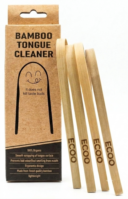 Organic Bamboo Tongue Cleaner for Kids & Adults