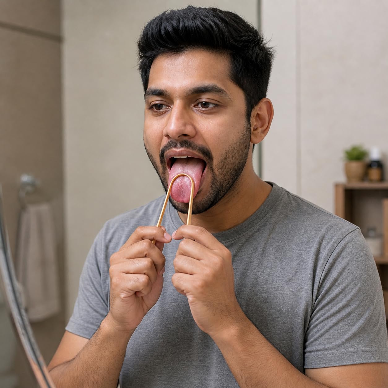 Organic Bamboo Tongue Cleaner for Kids & Adults